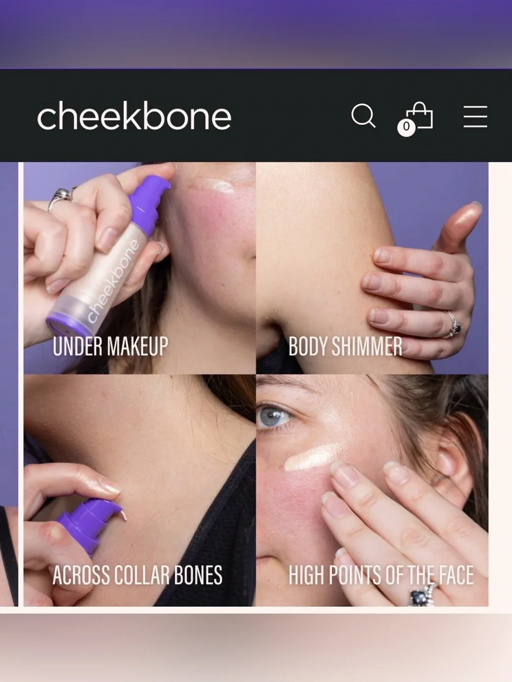 Cheekbone  Moon Dew Illuminating Primer Gel - Purple Top